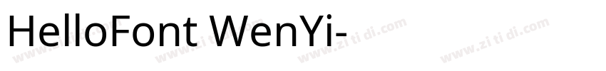 HelloFont WenYi字体转换